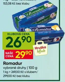 Hruška Romadur vybrané druhy nabídka