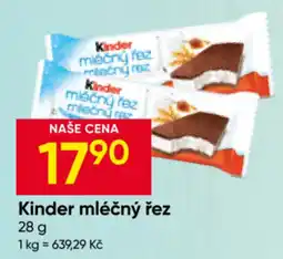 Hruška Kinder mléčný řez nabídka