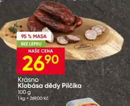 Hruška Krásko Klobása dědy Pilčíka nabídka