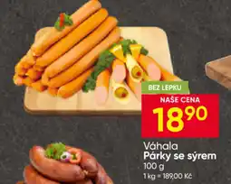 Hruška Váhala Párky se sýrem nabídka