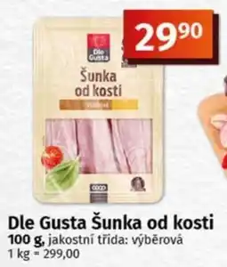 COOP TIP Dle Gusta Šunka od kosti nabídka