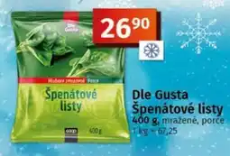 COOP TIP Dle Gusta špenátové listy nabídka