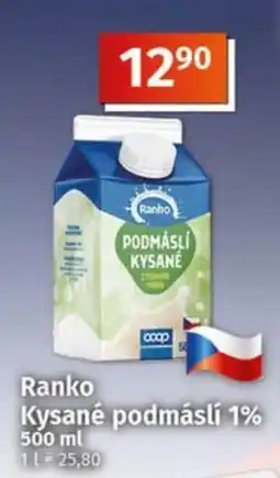 COOP TIP Ranko kysané podmáslí 1% nabídka
