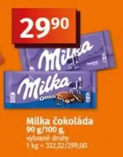 COOP TIP Milka čokoláda nabídka