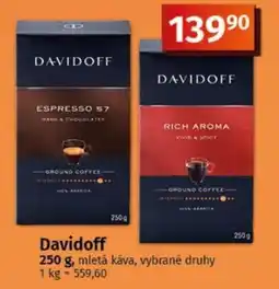 COOP TIP Davidoff mletá káva, vybrané druhy nabídka
