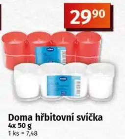 COOP TIP Doma hřbitovní svíčka nabídka