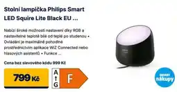 Datart Philips stolní lampička LED Squire Lite Black EU nabídka