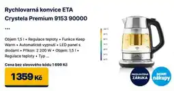 Datart Eta rychlovarná konvice crystela premium 9153 90000 nabídka