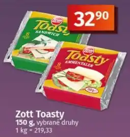 COOP TIP Zott Toasty nabídka