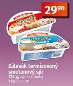 COOP TIP Zálesák termizovaný smetanový sýr nabídka