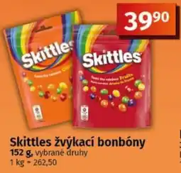 COOP TIP Skittles žvýkací bonbóny nabídka