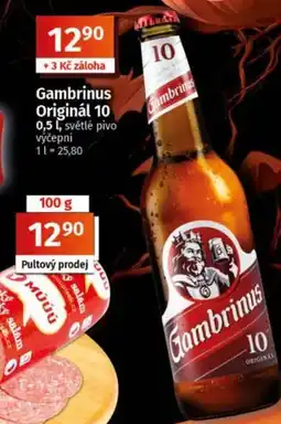 COOP TIP Gambrinus Originál 10 nabídka