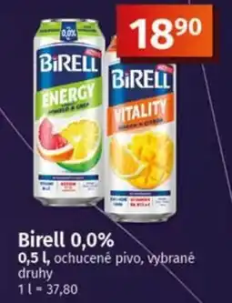 COOP TIP Birell 0,0% ochucené pivo, vybrané druhy nabídka