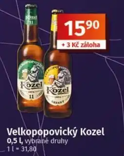 COOP TIP Velkopopovický Kozel nabídka