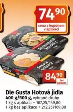 COOP TIP Dle Gusta Hotová jídla nabídka