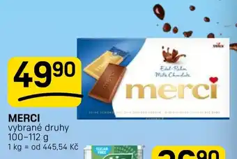 Merci vybrané druhy