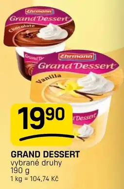 Flop Ehrmann grand dessert nabídka