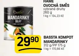 Flop Bassta kompot mandarinky nabídka