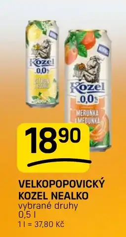 Flop Kozel nealko nabídka