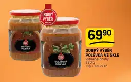 Flop Dobrý výběr polévka ve skle nabídka