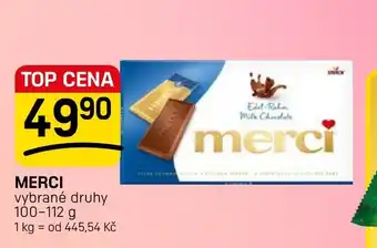 Merci vybrané druhy