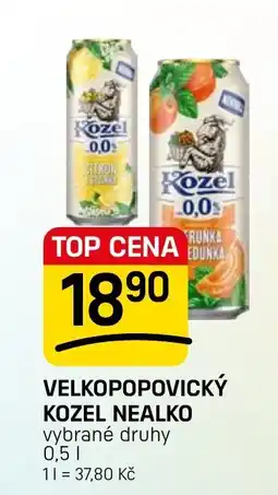 Flop Velkopořovický kozel nealko nabídka