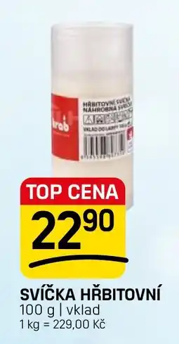Flop Krab hřbitovní svíčka nabídka