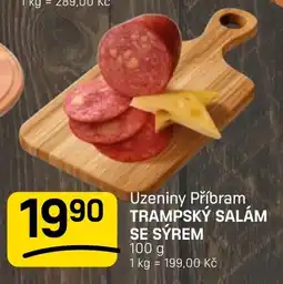 Flop Uzeniny Příbram trampský salám se sýrem nabídka