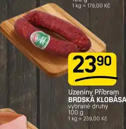 Flop Uzeniny Příbram brdská klobása nabídka