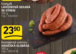 Flop Kostelecké uzeniny hasičská klobása nabídka