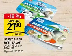 Flop Gastro Menu Rybí Salát nabídka