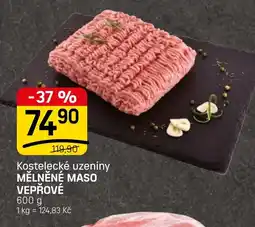 Flop Kostelecké uzeniny mělněné maso vepřové nabídka