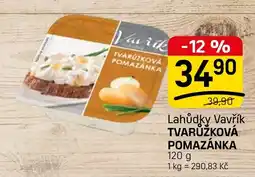 Flop Lahůdky Vavřík Tvarůžková pomazánka nabídka