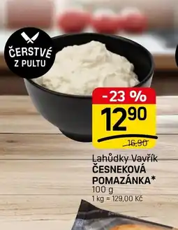 Flop Lahůdky Vayřík česneková pomazánka nabídka