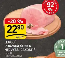 Flop LE&CO pražská šunka nejvyšší jakosti nabídka