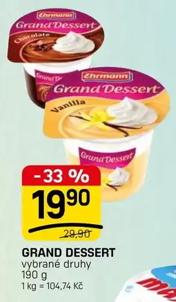 Flop Ehrmann grand dessert nabídka