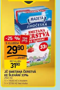 Flop Madeta smetana čerstvá ke šlehání nabídka