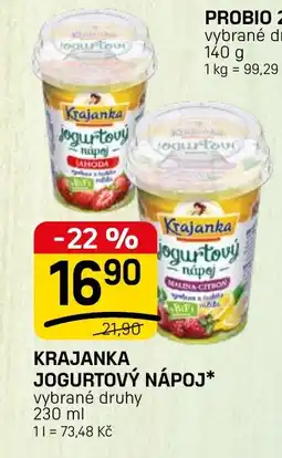Flop Krajanka jogurtový nápoj nabídka