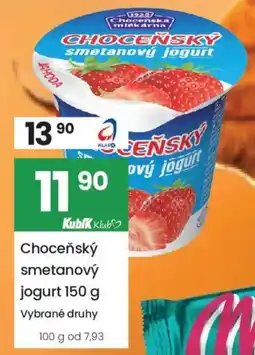 Kubík potraviny Choceňský smetanový jogurt nabídka