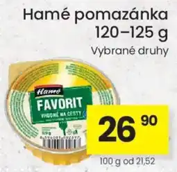 Kubík potraviny Hame pomazánka Favorit nabídka
