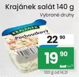 Kubík potraviny Krajánek pochoutkový salát nabídka