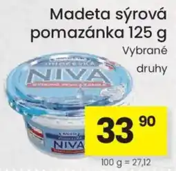 Kubík potraviny Niva madeta sýrová pomazánka nabídka