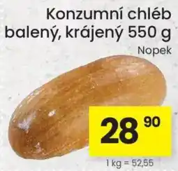 Kubík potraviny Nopek konzumní chléb nabídka