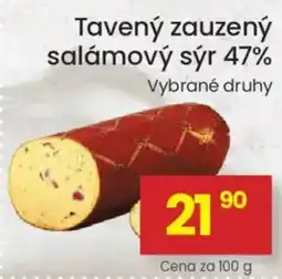 Kubík potraviny Tavený zauzený salámový sýr 47% nabídka
