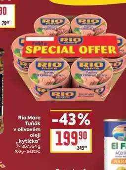 Billa Rio Mare Tuňák v olivovém oleji ,,kytička“ 7x 80/364 g nabídka