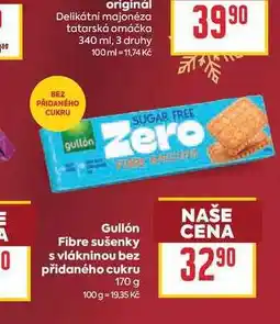Billa Gullón Fibre sušenky s vlákninou bez přidaného cukru nabídka