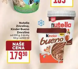 Billa Nutella Zmrzlina, Kinder Bueno Zmrzlina od nabídka