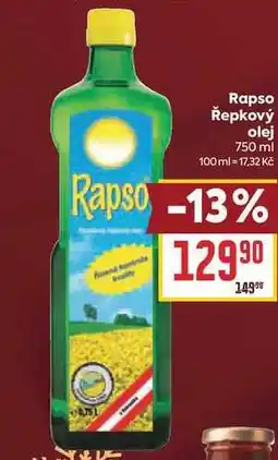 Billa Rapso Řepkový olej nabídka