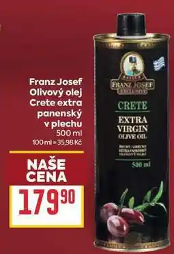 Billa Franz Josef Olivový olej Crete extra panenský v plechu nabídka