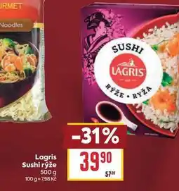 Billa Lagris Sushi rýže nabídka